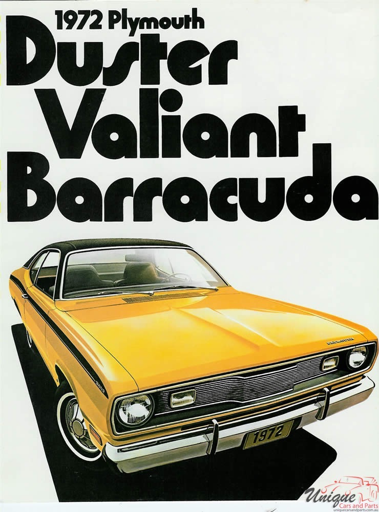 1972 Plymouth  Duster, Valiant and Barracuda Brochure